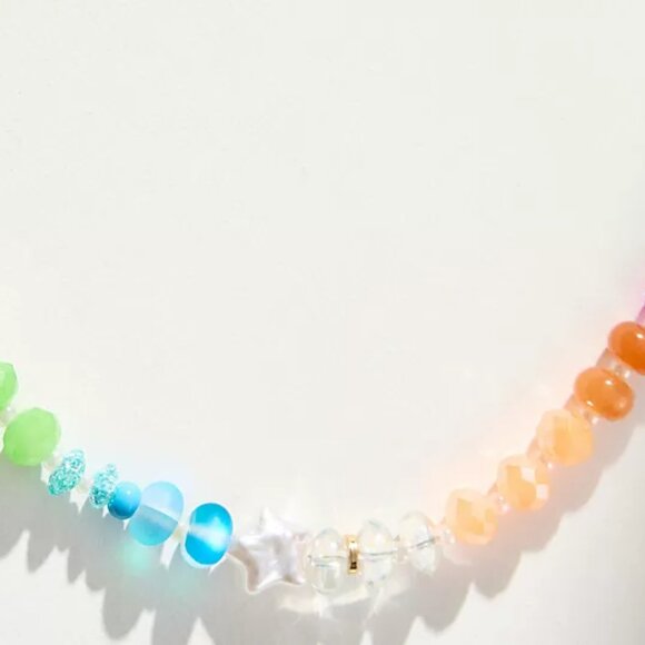 Anthropologie Rainbow Stone Necklace NWT - Picture 3 of 4